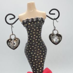 Crystal Heart Earrings